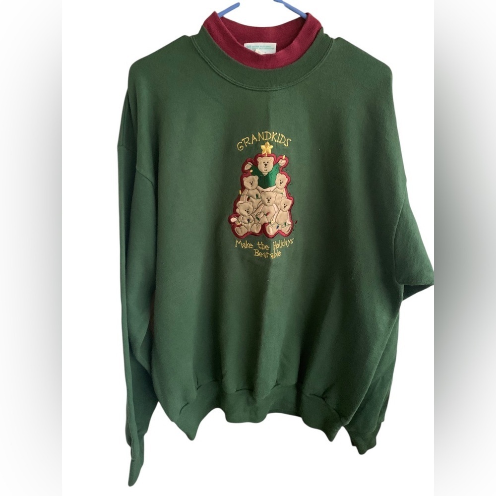 Vintage Grandkids Teddy Bears Crewneck Sweatshirt 90s Sweater Size 1X